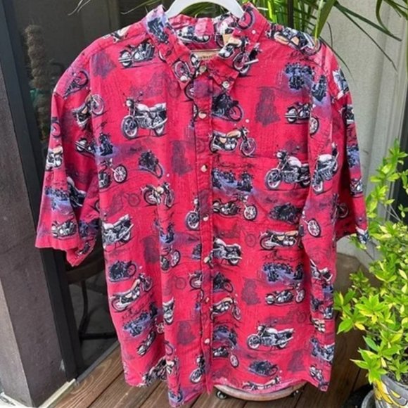 🌴CLEARWATER OUTFITTERS Motorcycle Theme Shirt - XXL🌴 - Picture 1 of 7